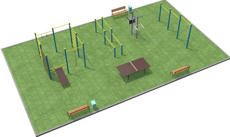 Проект спортплощадки 170 метров в Нальчике в Нальчике