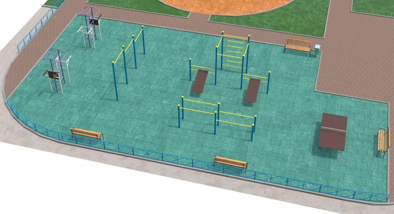 Проект спортивной площадки с столом теннисным в Нальчике