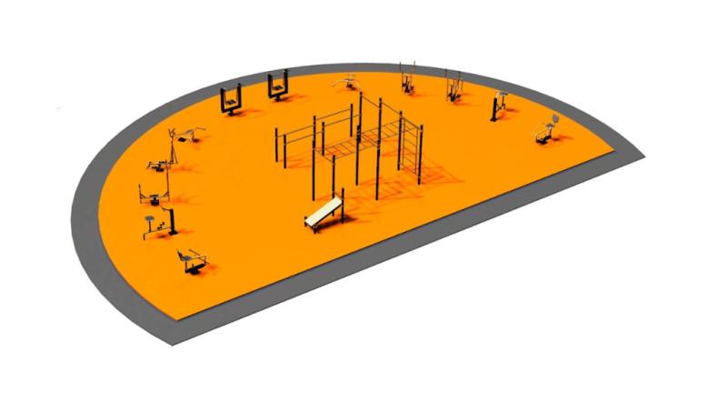 Дизайн проект спортплощадки Полукруглая в Нальчике