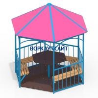 Беседка со столом, лавками и полом МАФ 4123 в Нальчике