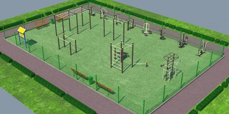 Проект спортивной воркаут площадки с уличными тренажерами - 1467400 рублей в Нальчике