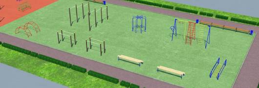 Проект детско-спортивной площадки для школы - детсада в Нальчике