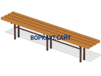 Двухметровая лавочка без спинки 2 м МАФ 1602 в Нальчике