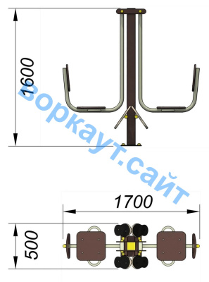 Уличный тренажер "Жим ногами горизонтальный " УТ 003 в Нальчике
