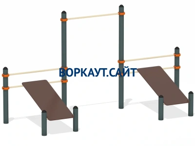 Воркаут с турником и двойной скамьей для пресса ВС-28 в Нальчике