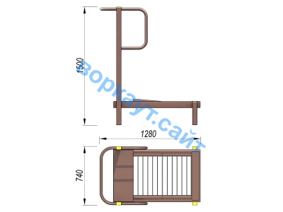 Уличный тренажер Беговая дорожка УТ 009 в Нальчике