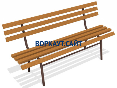 Лавочка со спинкой МАФ 1604 в Нальчике