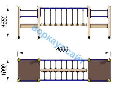 Детский спортивный комплекс Мост ДСК 3113 в Нальчике