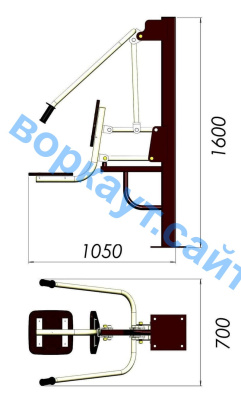 Уличный тренажер "Жим от груди" УТ 002 в Нальчике