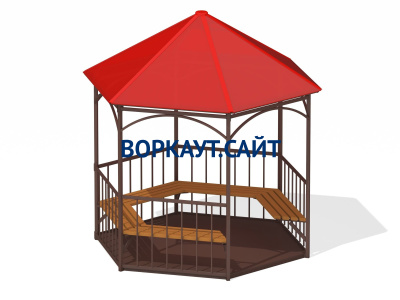 Беседка с лавками и полом МАФ 4122 в Нальчике