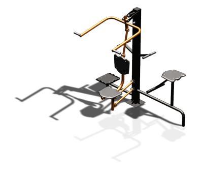 Уличный тренажер "Верхняя тяга Твистер стоя Твистер сидя" УТ336 в Нальчике