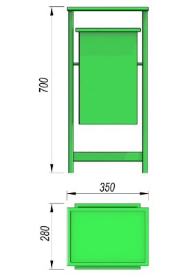 Урна с крышкой МАФ 1631 в Нальчике