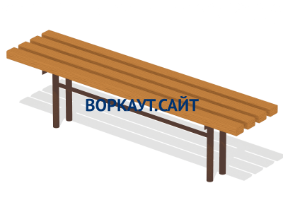Лавочка без спинки МАФ 1601 в Нальчике