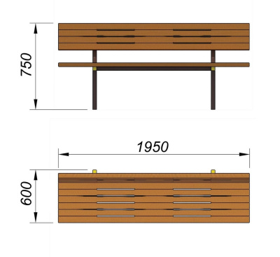 Диван уличный МАФ 1608 в Нальчике