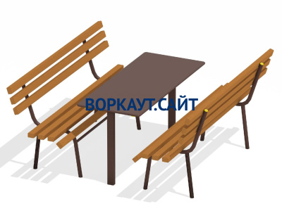 Дачный комплект из 2 лавочек и стола МАФ 1620 в Нальчике