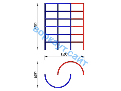 Шведская стенка полукруглая ДСК 3503 в Нальчике